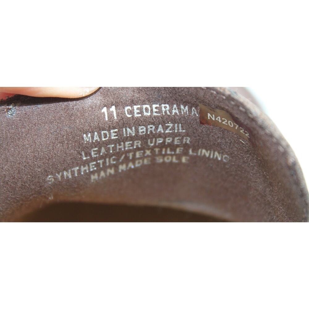 NWOT Kenneth Cole Reaction Brown Leather Cederama Slip On Wedge Loafers Shoes 11 - Picture 10 of 13